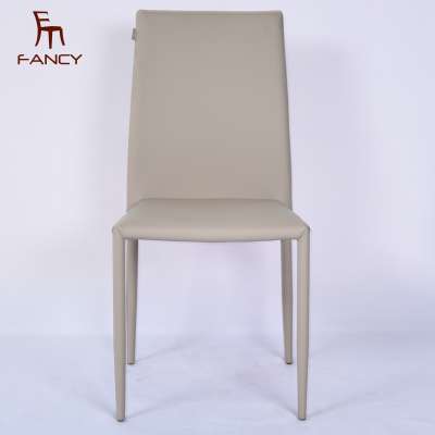 Luxury Dinning Room Restaurant Full PU Covered Leather Dining Chairs