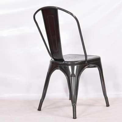 Free Sample Malaysia Cheap Industrial Bistro Cafe Hotel Metal Frame Dining Metal Chair