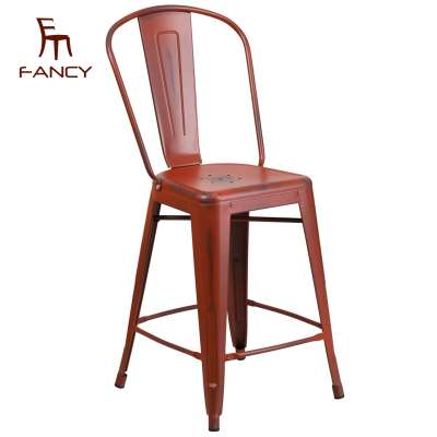 European industrial style Dining Chair Stckable Restaurant Chair steel metal Chair for cafe