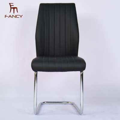 Hot sale pu leather seat and chromed legs chairs dinning chair computer chair for dining