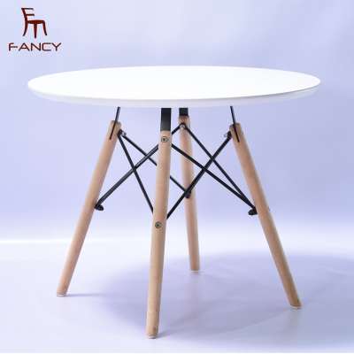 Wooden Dining Table  White Room Round New Design Furniture Modern Restaurant Dinning Set Wood Dining Tables