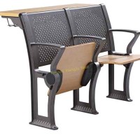 K12  High Quality Folding Wood Classroom Chair For Student  With Writing Pad